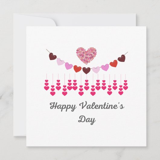 Carte de la Saint-Valentin Cœurs Carte de la Saint (Devant)