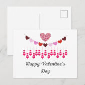 Carte de la Saint-Valentin coeurs Carte postale (Devant / Derrière)