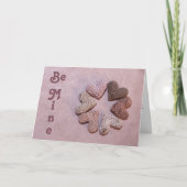 Carte de la Saint-Valentin Cœurs Crochetés Teints (Devant)