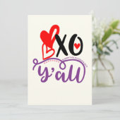 Carte de la Saint Valentin | Coeurs d'amour XO (Debout devant)