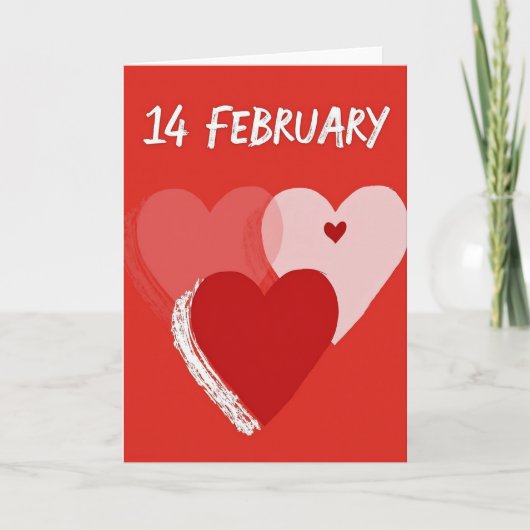 Carte de la Saint-Valentin Cœurs de Février (Devant)
