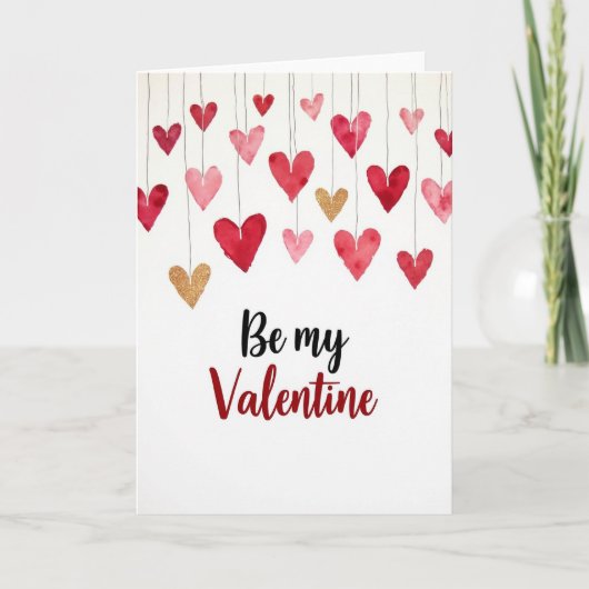 Carte de la Saint-Valentin Cœurs d'Or (Devant)