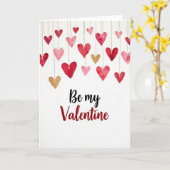 Carte de la Saint-Valentin Cœurs d'Or (Fleur jaune)