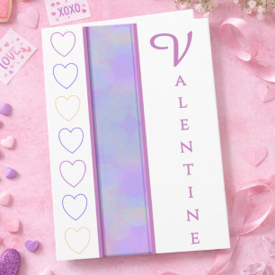 Carte de la Saint-Valentin Cœurs Élégants Pastel