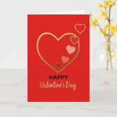Carte de la Saint-Valentin Cœurs et Or (Fleur jaune)