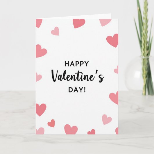 Carte de la Saint-Valentin Cœurs Romantiques (Devant)