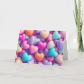 Carte de la Saint-Valentin Cœurs Rose Violet  (Devant)