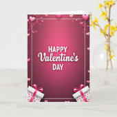 Carte de la Saint-Valentin Cœurs Roses Modernes (Fleur jaune)