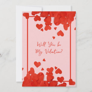 Carte de la Saint-Valentin Cœurs Rouges Carte d'an