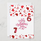 Carte de la Saint-Valentin Cœurs rouges et roses (Dos)