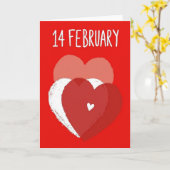 Carte de la Saint-Valentin Cœurs Rouges Février (Fleur jaune)