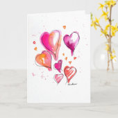 Carte de la Saint-Valentin Cœurs saignants (Fleur jaune)