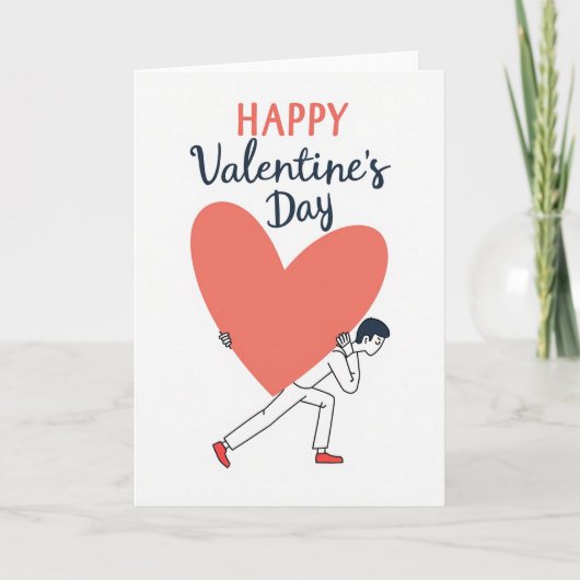Carte de la Saint-Valentin Corail (Devant)
