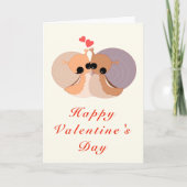 Carte de la Saint-Valentin Couple Amour Escargots (Devant)