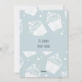 Carte de la Saint-Valentin Cupcake Ballon Aquarell (Dos)