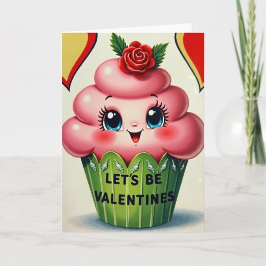 Carte de la Saint-Valentin Cupcake d'amour (Devant)