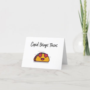 Carte de la Saint-Valentin Cupid apporte des tacos