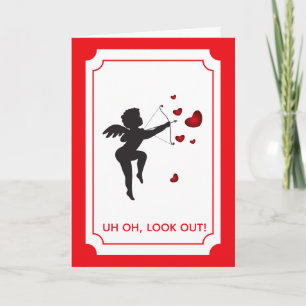 Carte de la Saint-Valentin-Cupidon Carte de vacanc