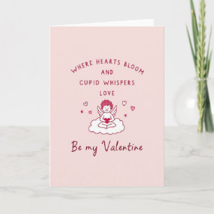Carte de la Saint-Valentin Cupidon romantique