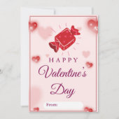 Carte de la Saint-Valentin Cute Candy Love (Devant)