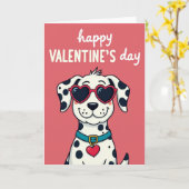 Carte de la Saint-Valentin dalmatien (Fleur jaune)
