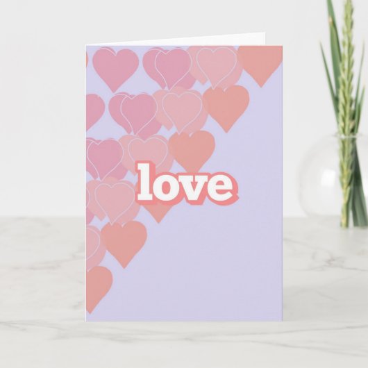 Carte de la Saint-Valentin d'amour violet (Devant)