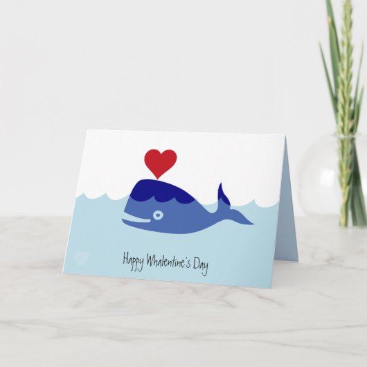 Carte de la Saint-Valentin de baleine (Devant)