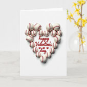 Carte de la Saint-Valentin de baseball (Fleur jaune)