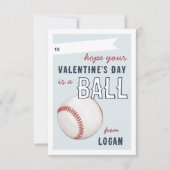 Carte de la Saint-Valentin de baseball "Amusez-vou (Devant)