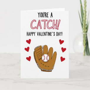 Carte de la Saint-Valentin de baseball Tu es une p