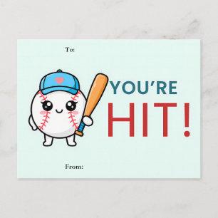 Carte de la Saint-Valentin de baseball : Vous êtes