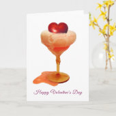 Carte de la Saint-Valentin de boisson cardiaque (Fleur jaune)