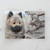 Carte de la Saint-Valentin de Chat et Chien le plu (Intérieur)