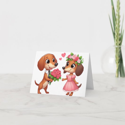Carte de la Saint-Valentin de chien de chasse à l' (Devant)