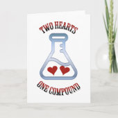 Carte de la Saint-Valentin de chimie à deux cœurs (Devant)