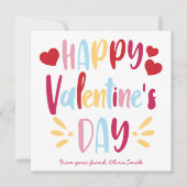 Carte de la Saint-Valentin de classe pour enfants (Devant)