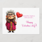 Carte de la Saint-Valentin de Dame Grincheuse Drôl (Devant)