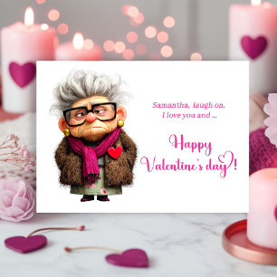 Carte de la Saint-Valentin de Dame Grincheuse Drôl