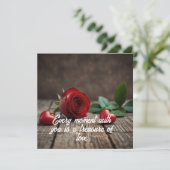 Carte de la Saint-Valentin de fleurs roses (Debout devant)