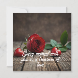 Carte de la Saint-Valentin de fleurs roses