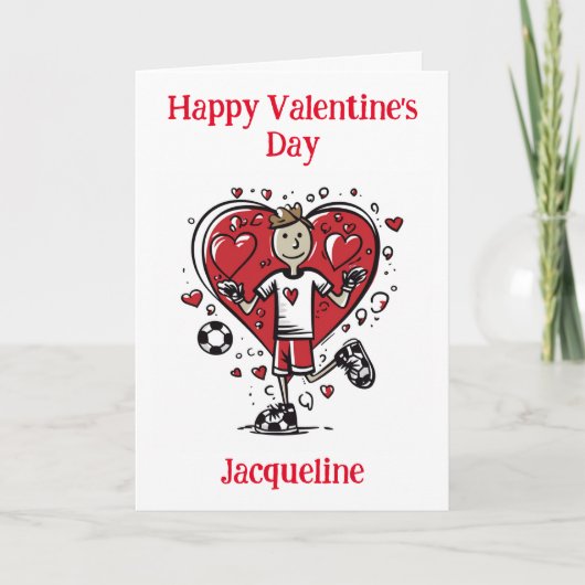 Carte de la Saint-Valentin de football drôle perso (Devant)