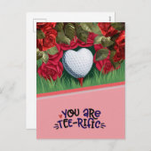 Carte de la Saint-Valentin de golf - Aiguillez vot (Devant / Derrière)