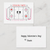 Carte de la Saint-Valentin de hockey pour enfants (Devant / Derrière)