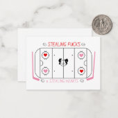 Carte de la Saint-Valentin de hockey pour enfants (Devant/Arrière en situation)