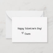 Carte de la Saint-Valentin de hockey pour enfants (Dos)