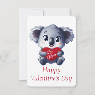 Carte de la Saint-Valentin de koala mignon