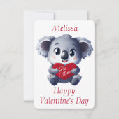 Carte de la Saint-Valentin de koala mignon (Devant)
