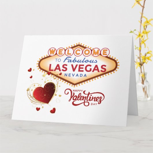 Carte de la Saint-Valentin de Las Vegas (Fleur jaune)