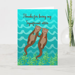 Carte de la Saint-Valentin de loutre significative