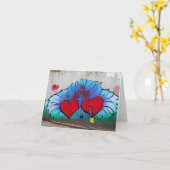 Carte de la Saint-Valentin de style graffiti (Fleur jaune)